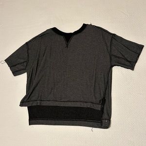 FP Movement Over-Sized Black Distressed Tee